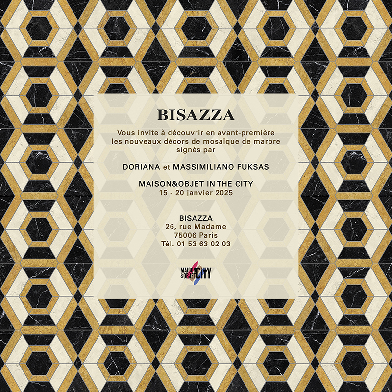 Unveiled in Paris, the first collection by Doriana and Massimiliano Fuksas § for BISAZZA MARMO and MARMOSAICO